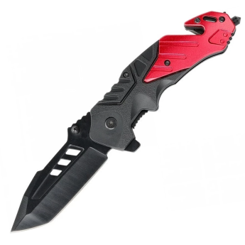 Нож складной GANZO G629-RD черный/красный